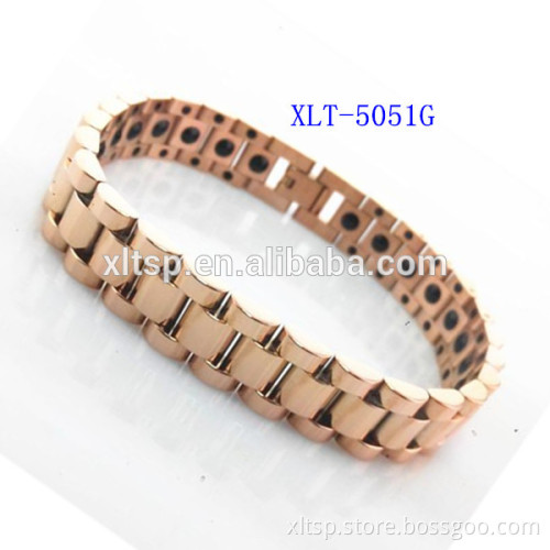 2016 Fashion jewelry handmade womens 316l stainless steel germanium bracelet